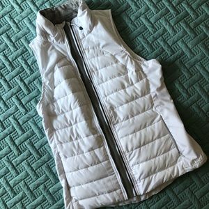 white puff vest